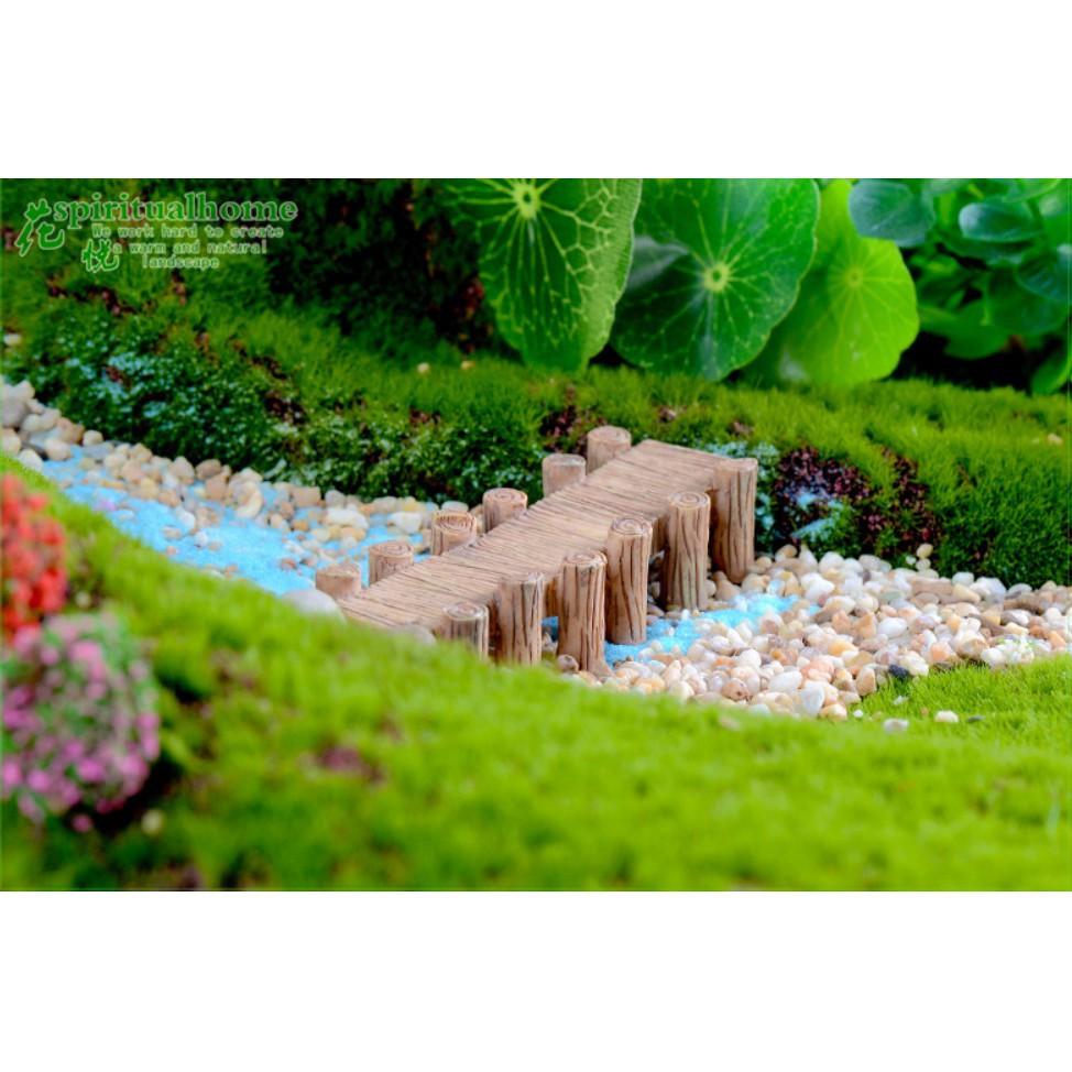 Mô hình đoạn cầu gỗ thích hợp trang trí như cầu cảng biển cho tiểu cảnh, bonsai