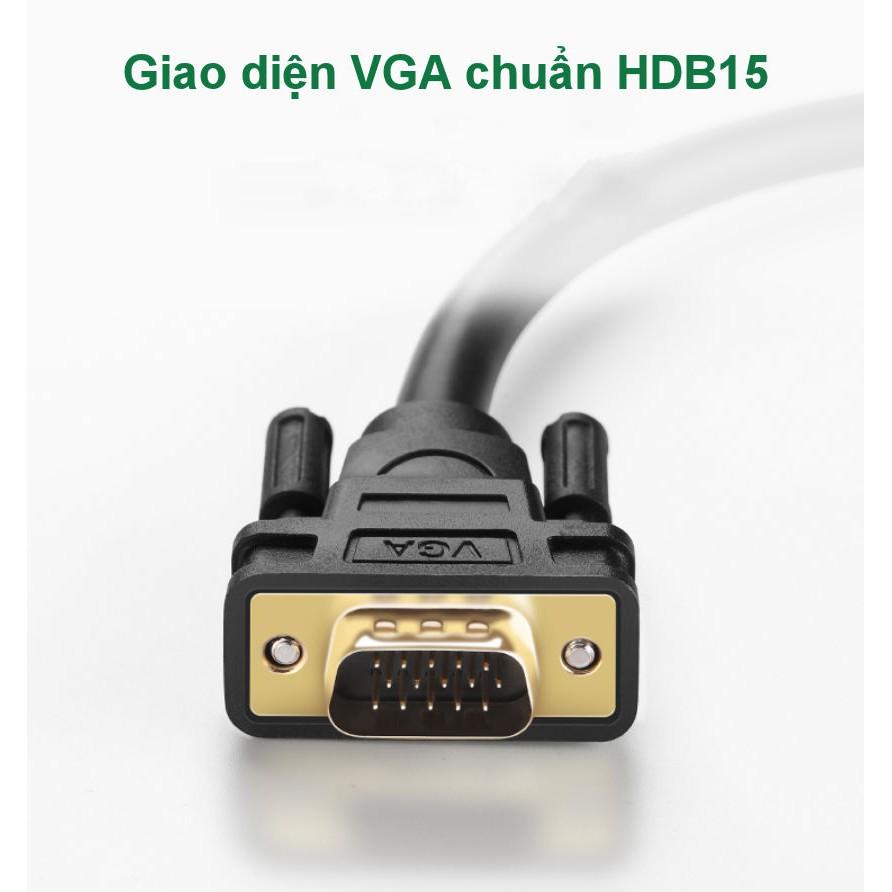 Dây VGA dùng cho máy tính bàn, hoặc kết nối từ máy tính sang màn hình, dài 1-30m UGREEN VG101 - Hàng chính hãng