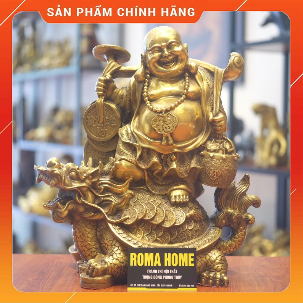 Tượng Di Lặc Cưỡi Long Quy Bằng Đồng
