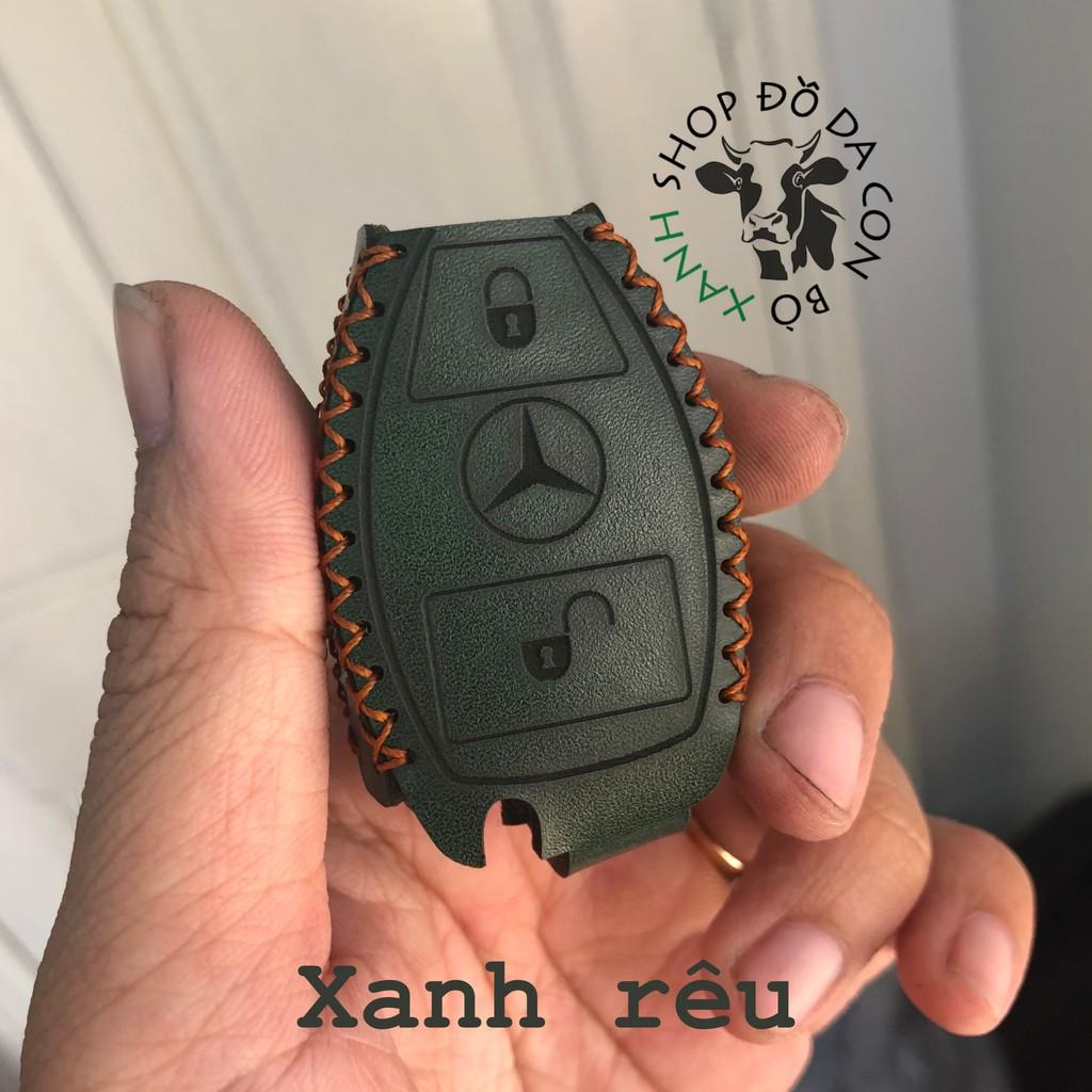 Bao da dành cho chìa khoá Mercedes handmade da thật, Bao da dành cho chìa khoá Mec 001