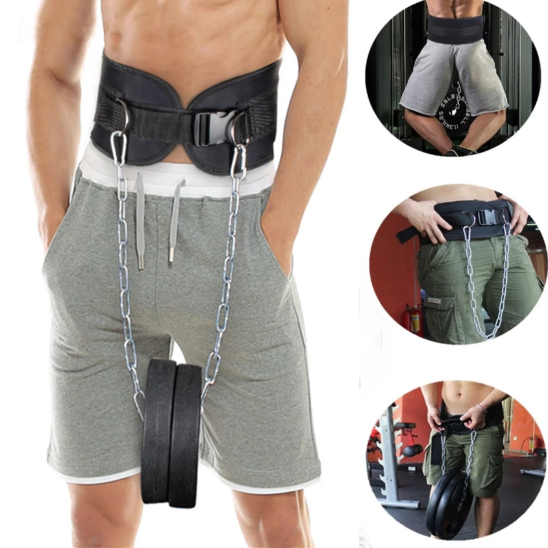 Đai Lưng Đeo Bụng Treo Tạ Dip Belt with Chain Hỗ Trợ Tăng Trọng Lượng Cho Các Bài Pull Up, Squat