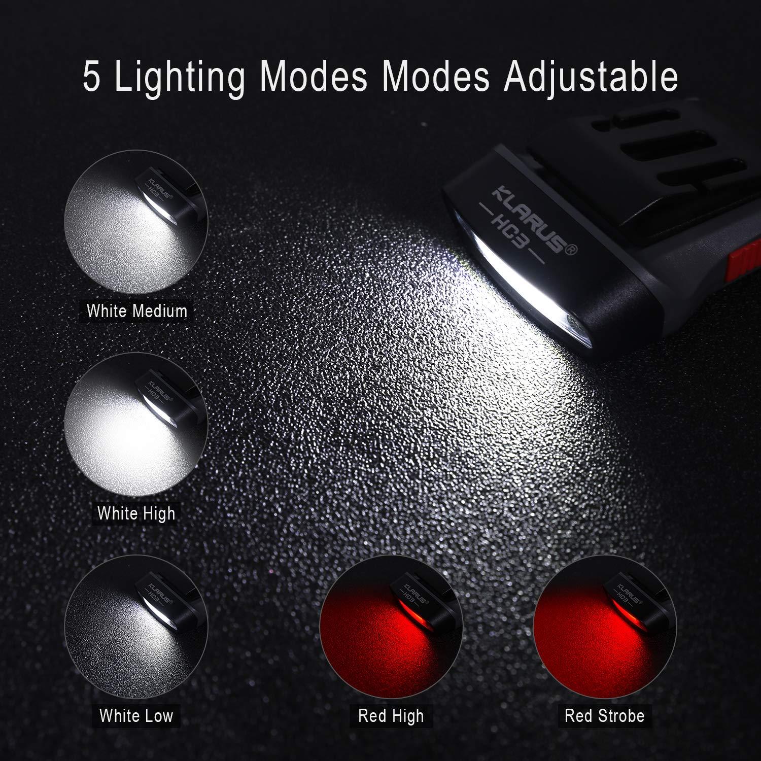 Sạc Kẹp LED Xoay Đèn Pha Bóng Nắp Che Tay Có Đèn Đỏ Cho Câu Cá Chạy Cắm Trại Đọc Làm Việc