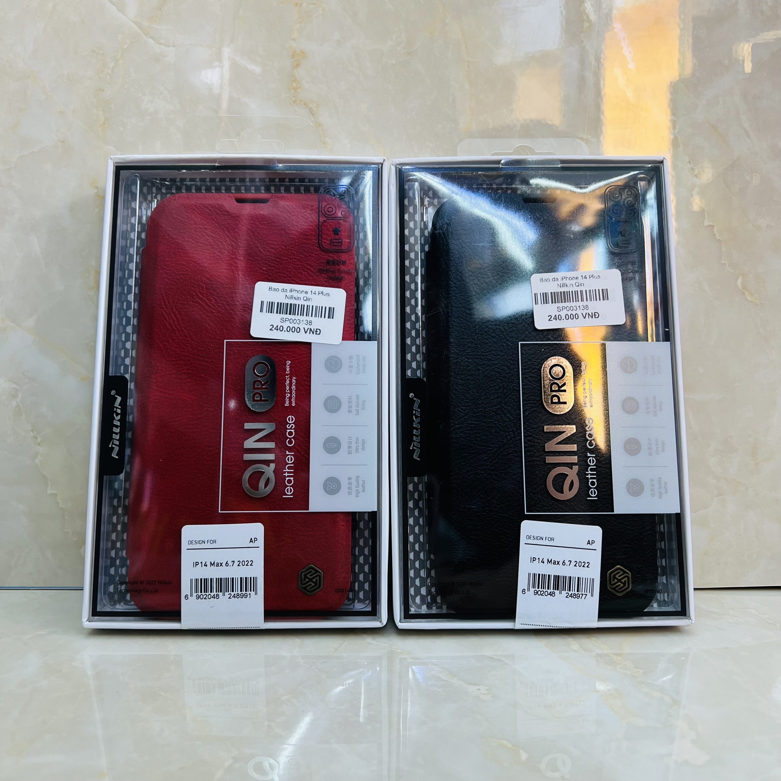 Bao da dành cho iPhone 14 Plus Nillkin Qin - Hàng chính hãng