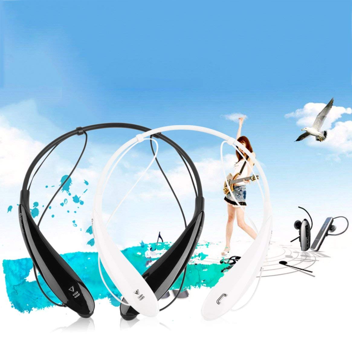 Tai nghe Bluetooth Tai Nghe Không Dây HBS800 Sport Cao Cấp Nghe Có Mic Âm Thanh Sống Động Trung Thực