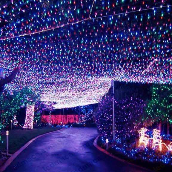 Đèn led trang trí tết, noel, năm mới - Dây đèn nháy nhiều màu trang trí nhà cửa