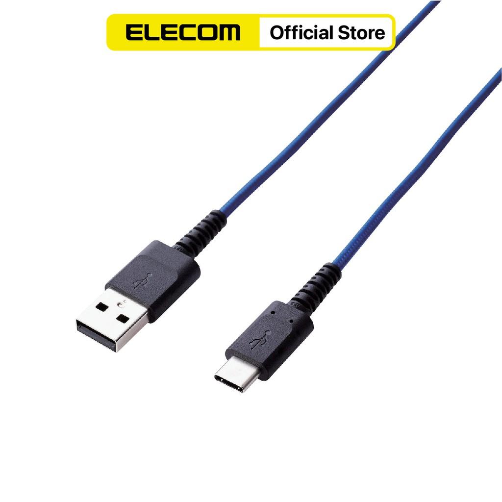 Cáp sạc chuẩn Type-C bọc nylon 1.2M Elecom MPA-ACS12N - Hàng chính hãng