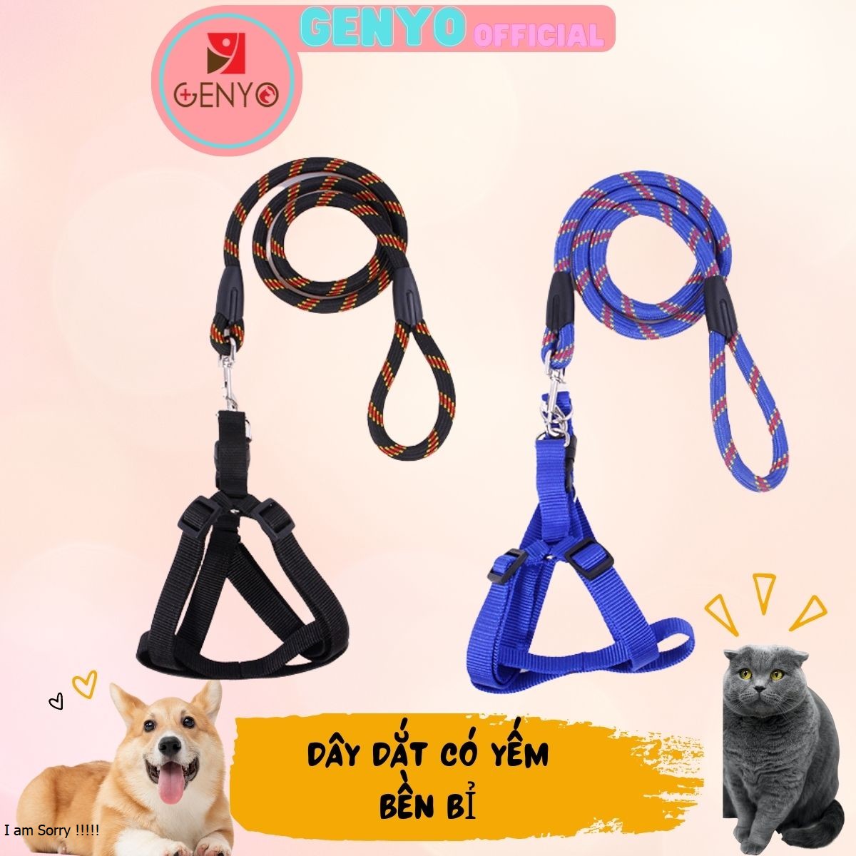 Dây dắt vải đan bền cho thú cưng