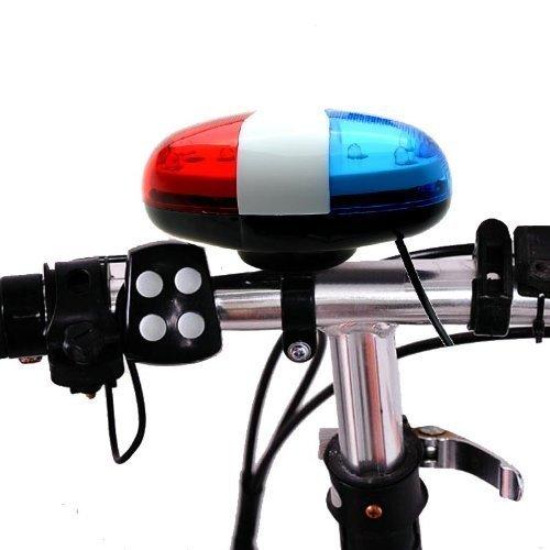 Đèn LED xe đạp cảnh sát với 4 còi báo động âm thanh, kèn, còi xe đạp
