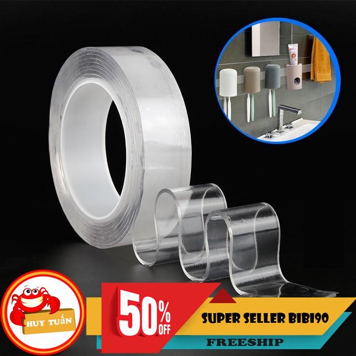 Băng dính trong suốt dài 3m dán siêu chắc .