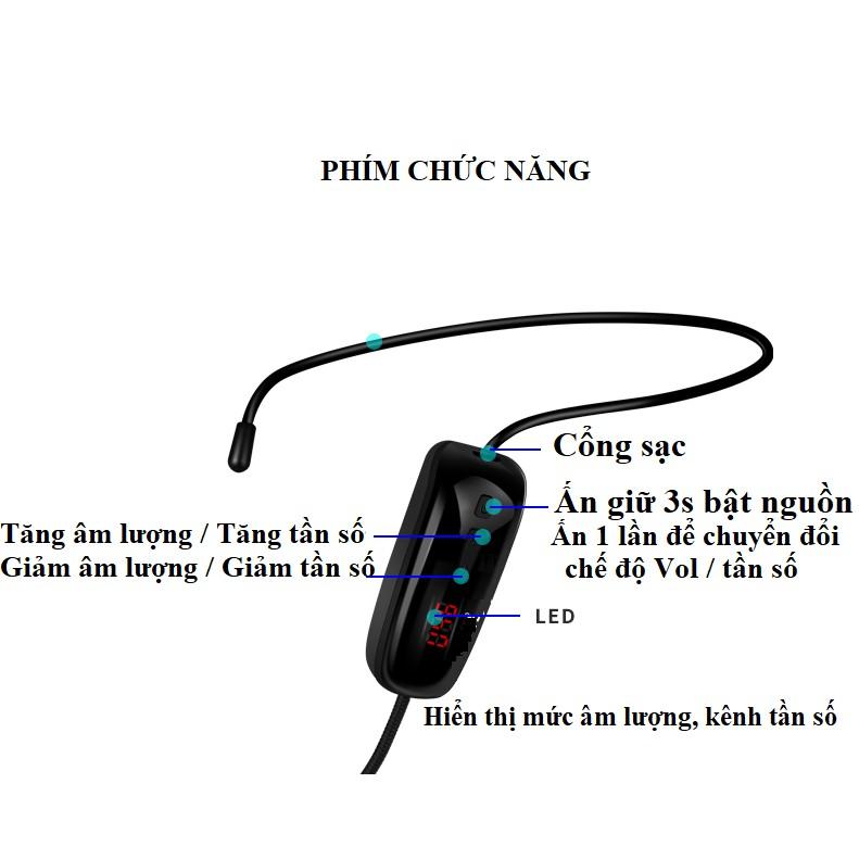 Micro không dây trợ giảng cho giáo viên, cắm loa kéo, âm ly