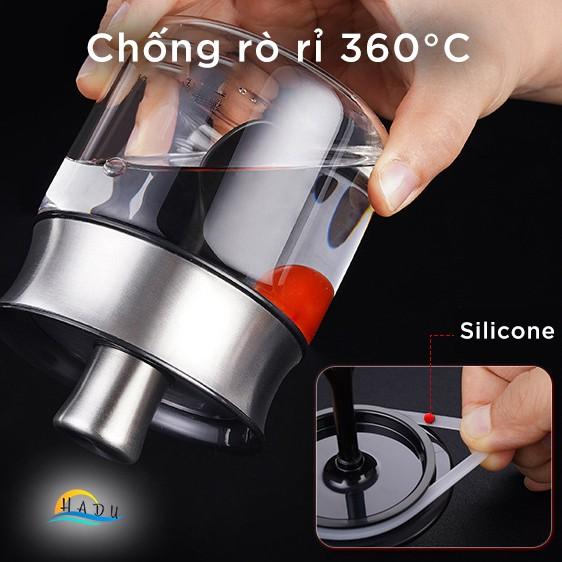 Bộ Đựng Gia Vị Nhà Bếp Thủy Tinh Cao Cấp Nắp Inox 304 Kèm Thìa Đạt Chất Lượng Đức SSGP