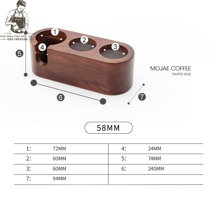 Tamper Base Gỗ Óc Chó - Kệ Gỗ Lót Temper