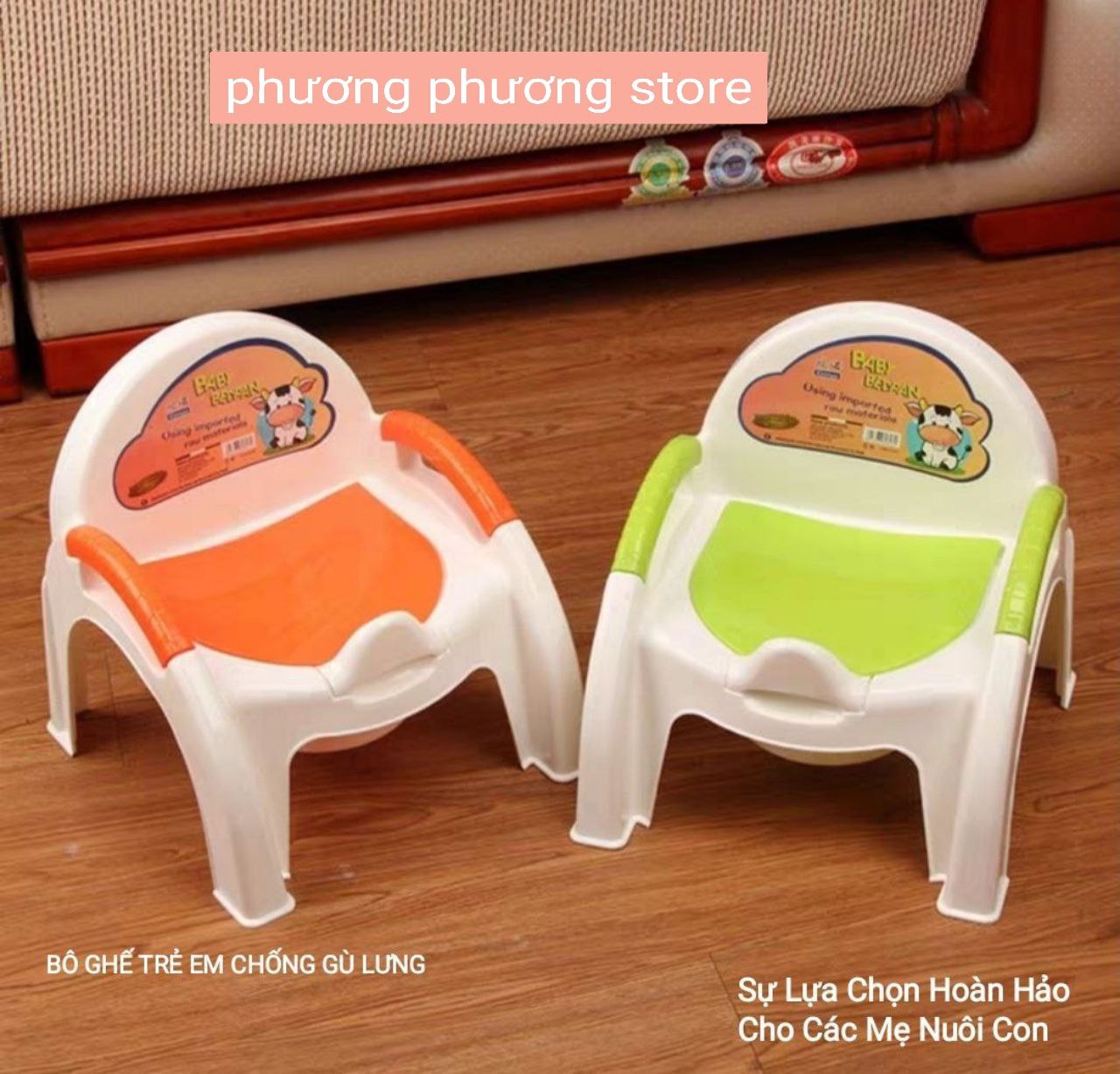 GHẾ BÔ VỆ SINH NHỰA CAO CẤP - GIÚP BÉ NGỒI VỆ SINH AN TOÀN, THOẢI MÁI - BÔ GHẾ TỰA CHỐNG GÙ LƯNG CHO BÉ