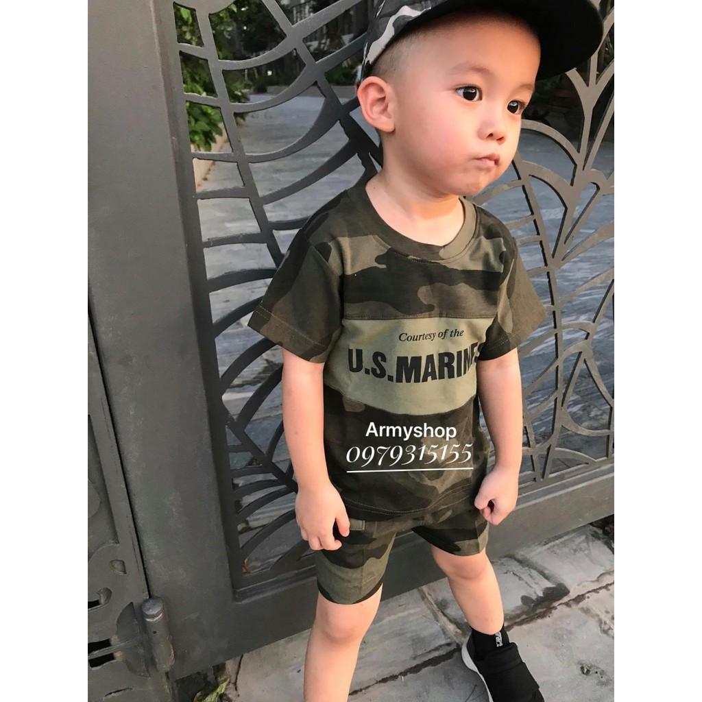 Bộ quần áo phông rằn ri trẻ em