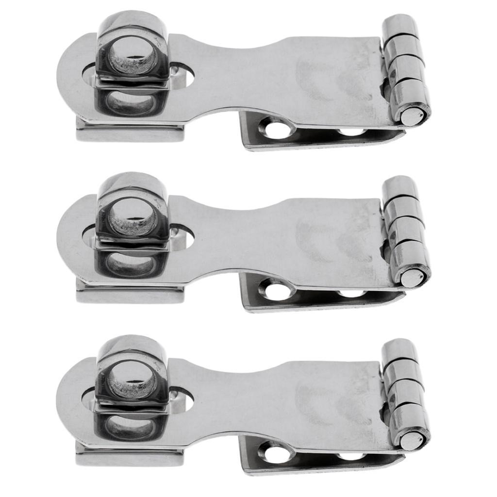 3x Heavy Duty Marine Cast Stainless Steel Safety Swivel Latch 65mm