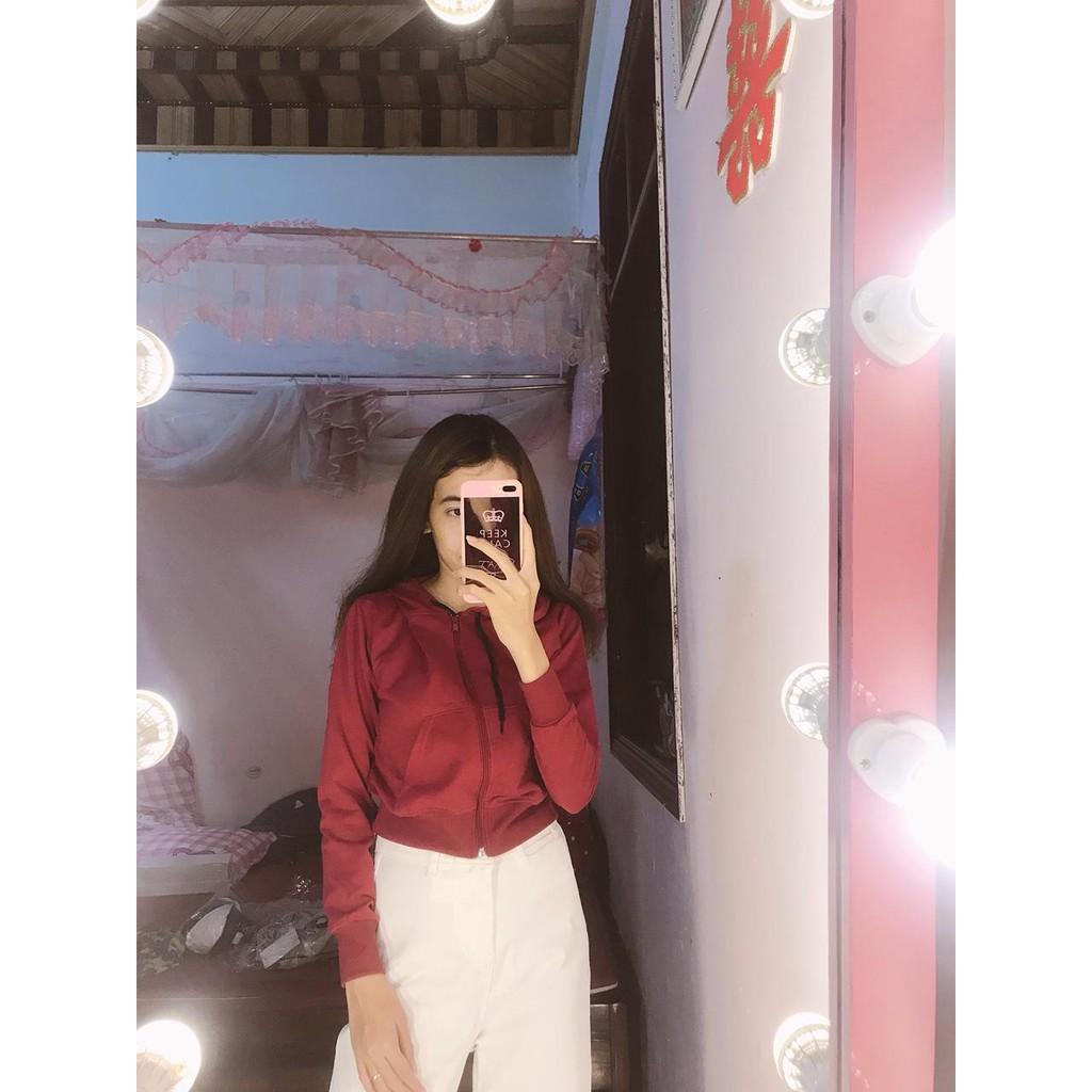 Áo khoác lửng hình thật up ở cuối croptop