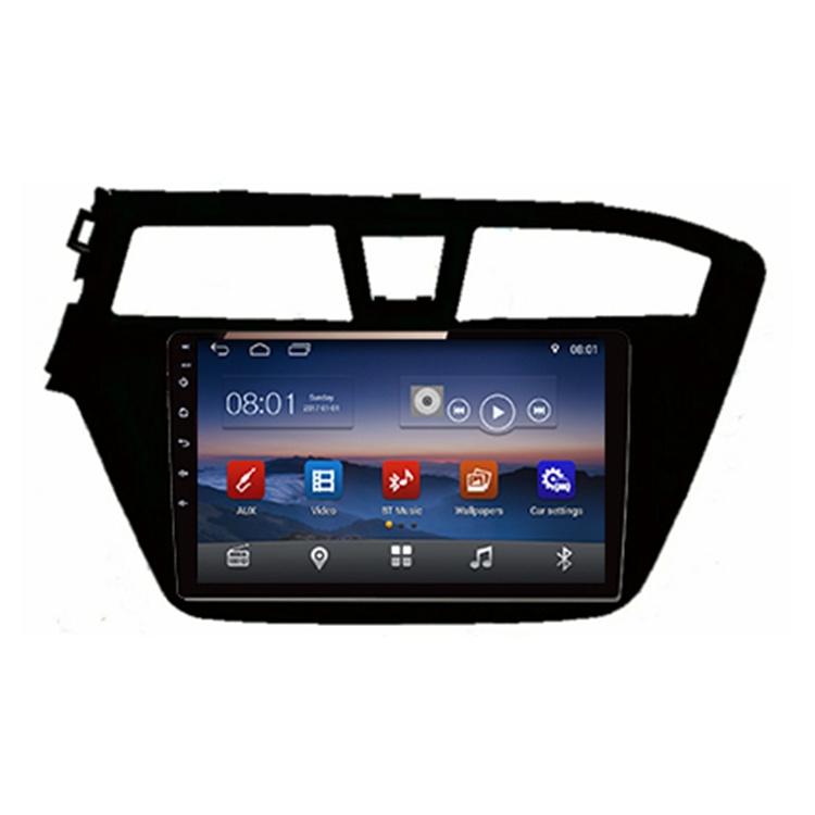 Mặt dưỡng kèm dây nguồn lắp màn hình android cho xe HUYNDAI I20 2014-2017