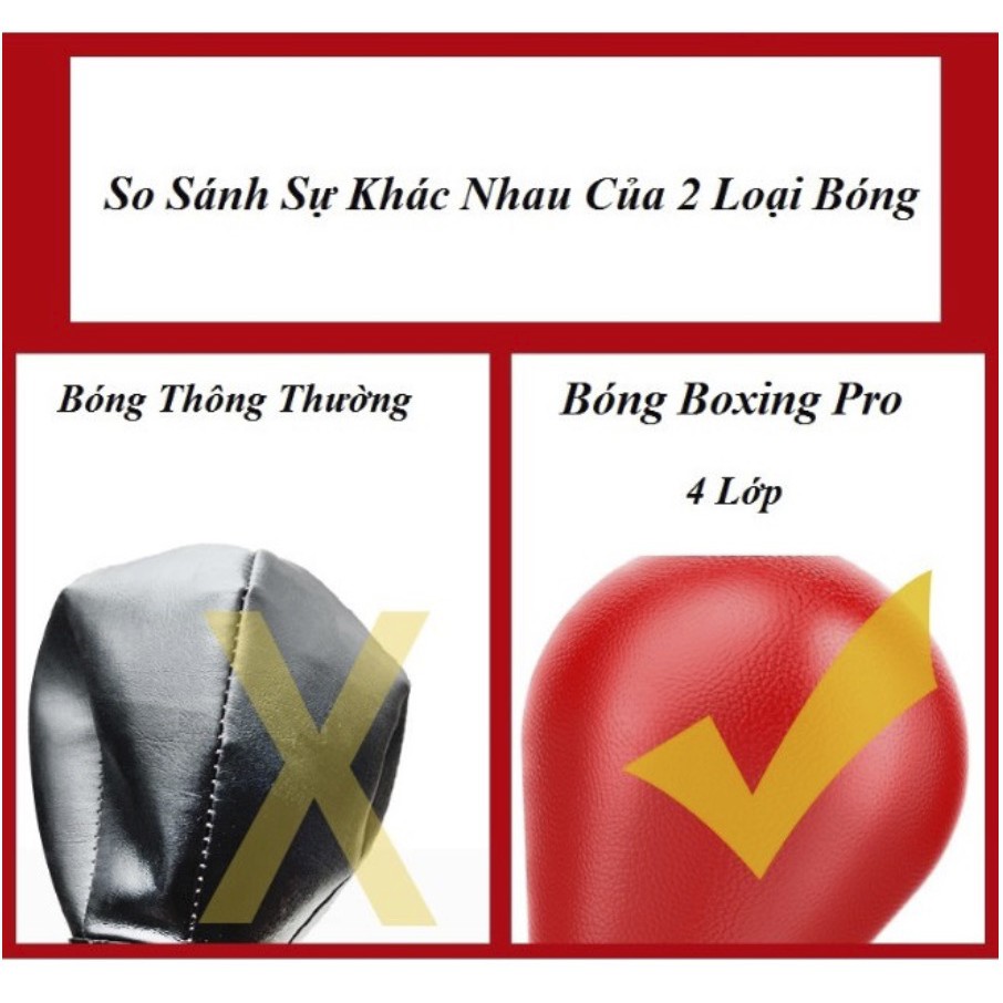 TRỤ ĐẤM BÓC BOXING BALL PRO TỐC ĐỘ QUYỀN ANH - Chuyên nghiệp cao cấp