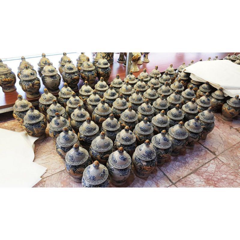 Chóe đựng muối nước men rạn giả cổ - Đồ thờ cúng Bát Tràng