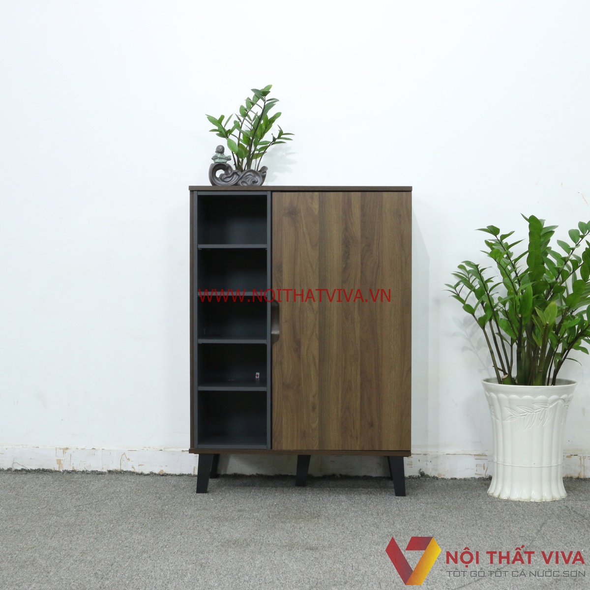 Tủ Giầy Gỗ Ép 5 Tầng Chân Cao Lắp Ráp Nhập Khẩu Hiện Đại Đẹp Tiện Dụng