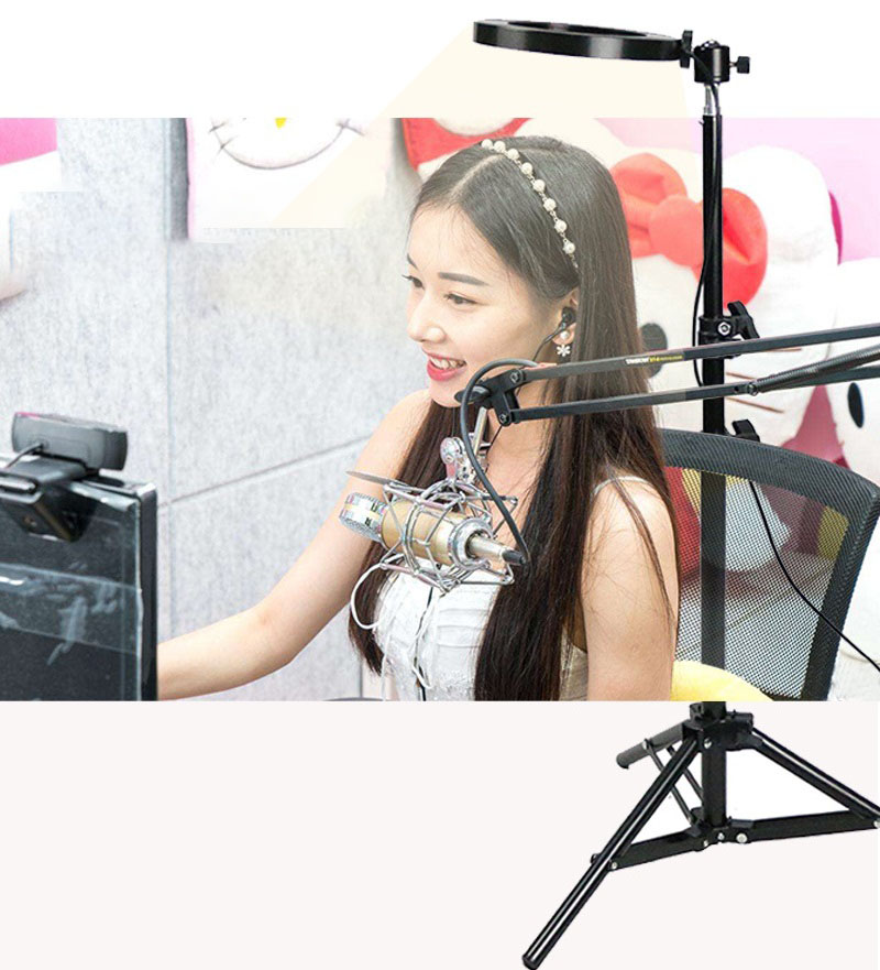 Gậy ChụpCẢnh 3 Chân, Livestream Quay Video Tiktok Tripod Kẹp Điện Thoại LT-01