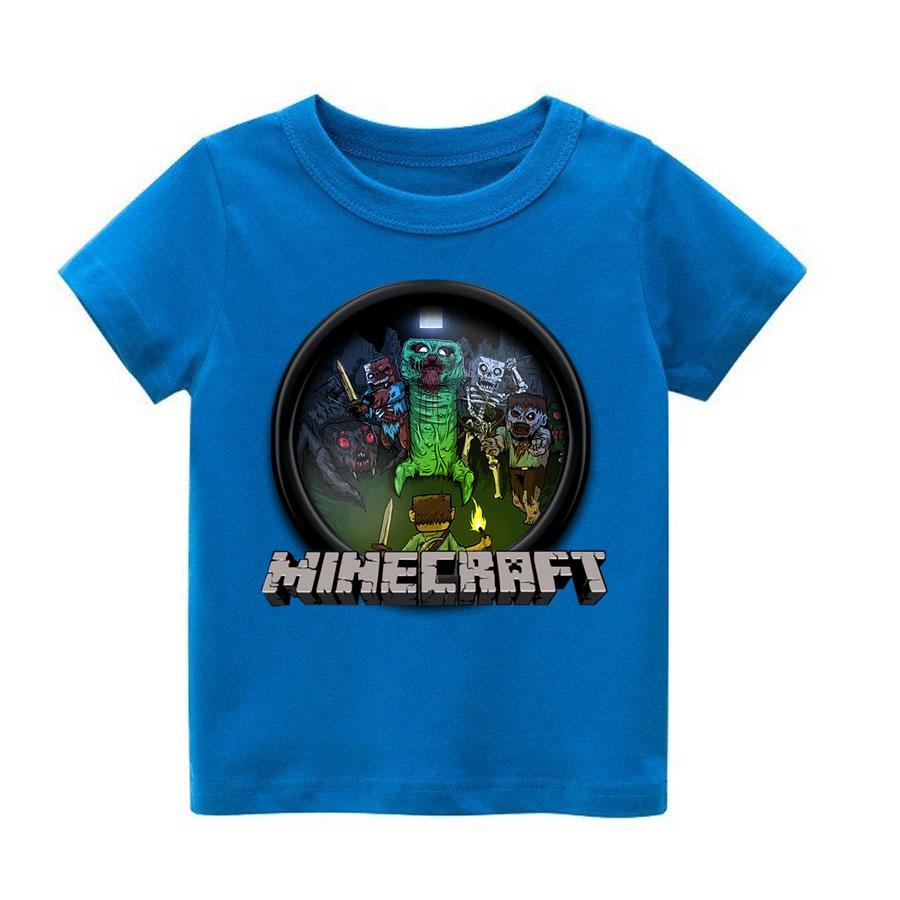 Áo thun trẻ em minecraft zombie Có size người lớn, King Cotton