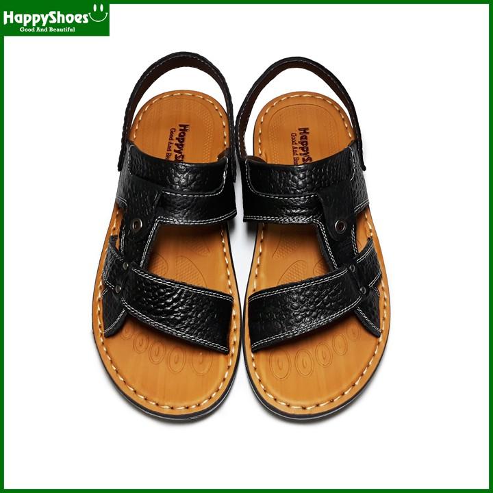 Giày Sandal Nam Da Bò Vân Cá Sấu HappyShoes - HP02