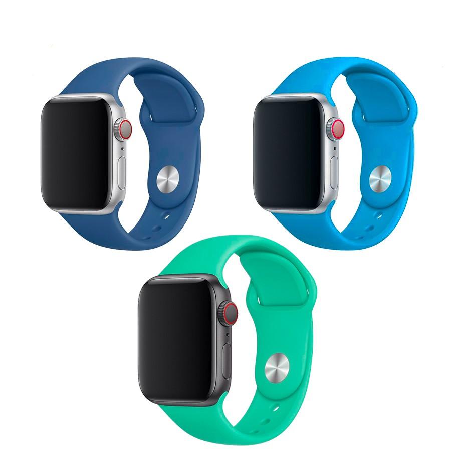 Dây đeo silicone cao cấp cho Apple Watch màn hình 42-44mm - Trắng