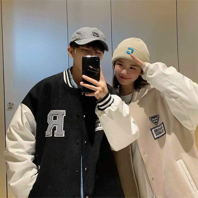 Áo khoác cặp đôi, áo khoác đôi, Áo bomber chữ R dày cao cấp chống nắng nam nữ Unisex đang hot, áo bomber jackets unisex, áo khoác nhung 2 lớp cao cấp, áo bomber nhung