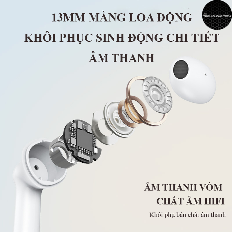 Tai Nghe Bluetooth True Wireless TWS TCT-S15 Giảm Ổn ENC Giảm Nhiễu Đàm Thoại - Âm Thanh HiFi - Màn Hình Led % Pin - Kháng Nước IPX6 Hàng Chính Hãng