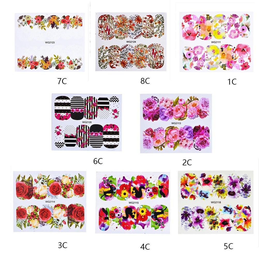 Decal Dán Móng Nghệ Thuật Họa Tiết Nhiều Màu Sắc