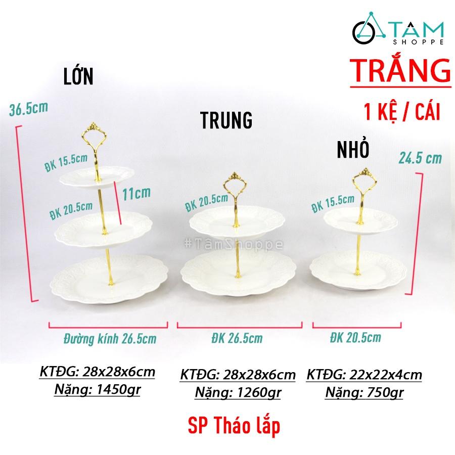 Khay đựng bánh kem cake stand bằng sứ nhiều tầng CSTAND-06