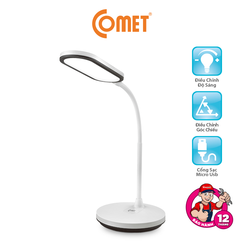 Đèn Bàn Sạc Led Comet CT175 5W có 3 màu Ánh Sáng