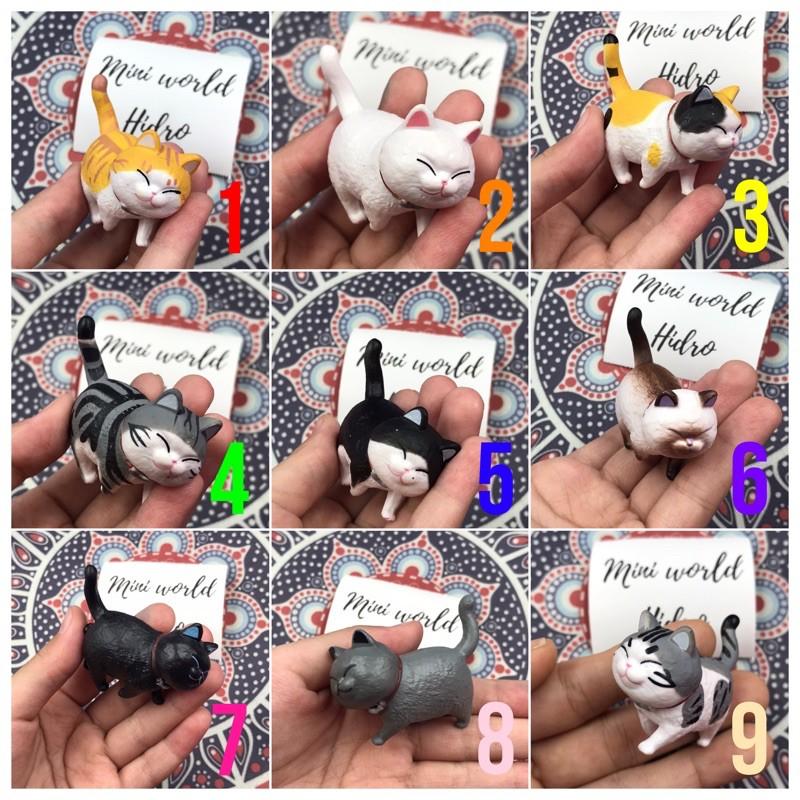 Combo mô hình bé mèo hoàng thượng tí hon mini cute mặt đánh yêu dành cho trang trí nhà búp bê Bb bjd tỉ lệ 1/8