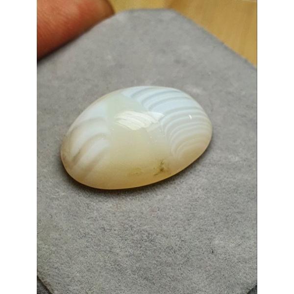 2195- Đá Agate Trắng Có Vân (THIÊN NHIÊN)