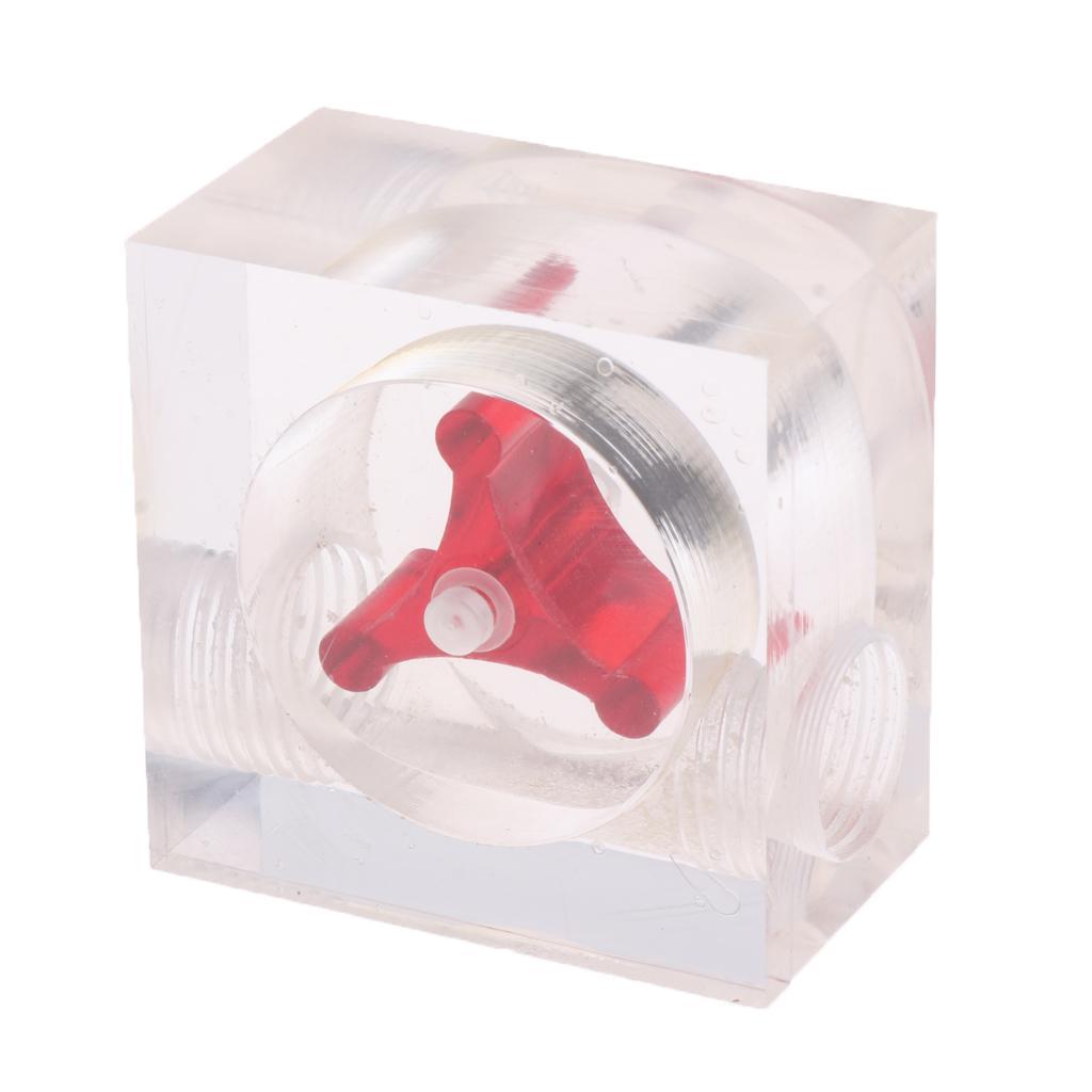 Acrylic flow Meter Indicator G1/4 Threaded For Liquid Water Cooling 2Ways
