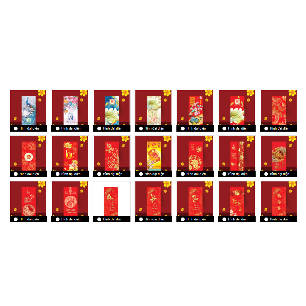 Xấp 100 bao lì xì mẫu chọn mẫu trong hình