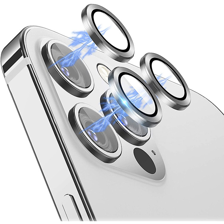 Bộ dán kính cường lực bảo vệ Camera dành cho iPhone 15 Pro / 15ProMax Guard Lens Ring mang lại khả năng chụp hình sắc nét full HD (độ cứng 9H, chống trầy, chống chụi & vân tay, bảo vệ toàn diện) - hàng nhập khẩu