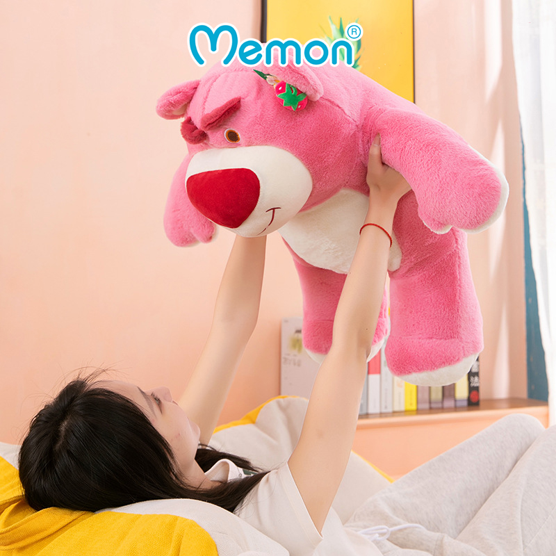 Gấu Bông Lotso Hugging Bear Tai Dâu Đứng 40cm - 60cm Cao Cấp Memon