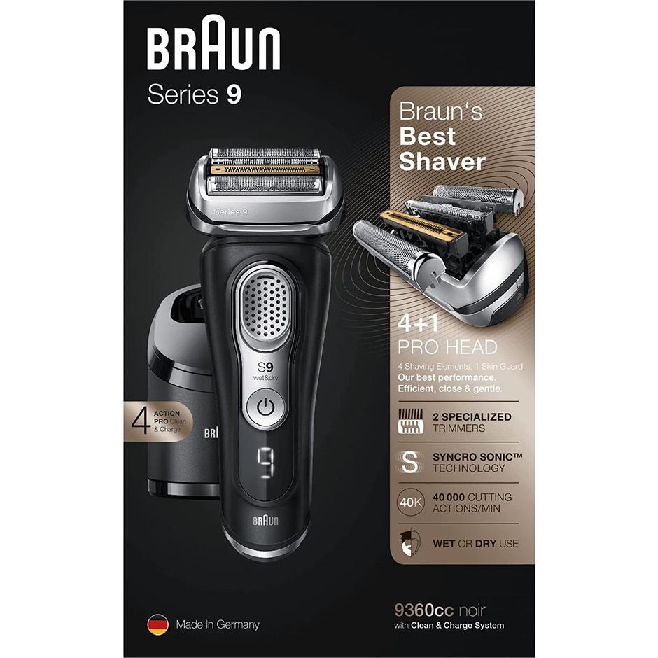 Máy Cạo Râu BRAUN SERIES 9 9460CC / 9465CC, Công Nghệ AI, 5 Lưỡi Tự Mài, Máy Cạo Râu Braun Chính Hãng, Nhập Đức, Hàng Chính Hãng