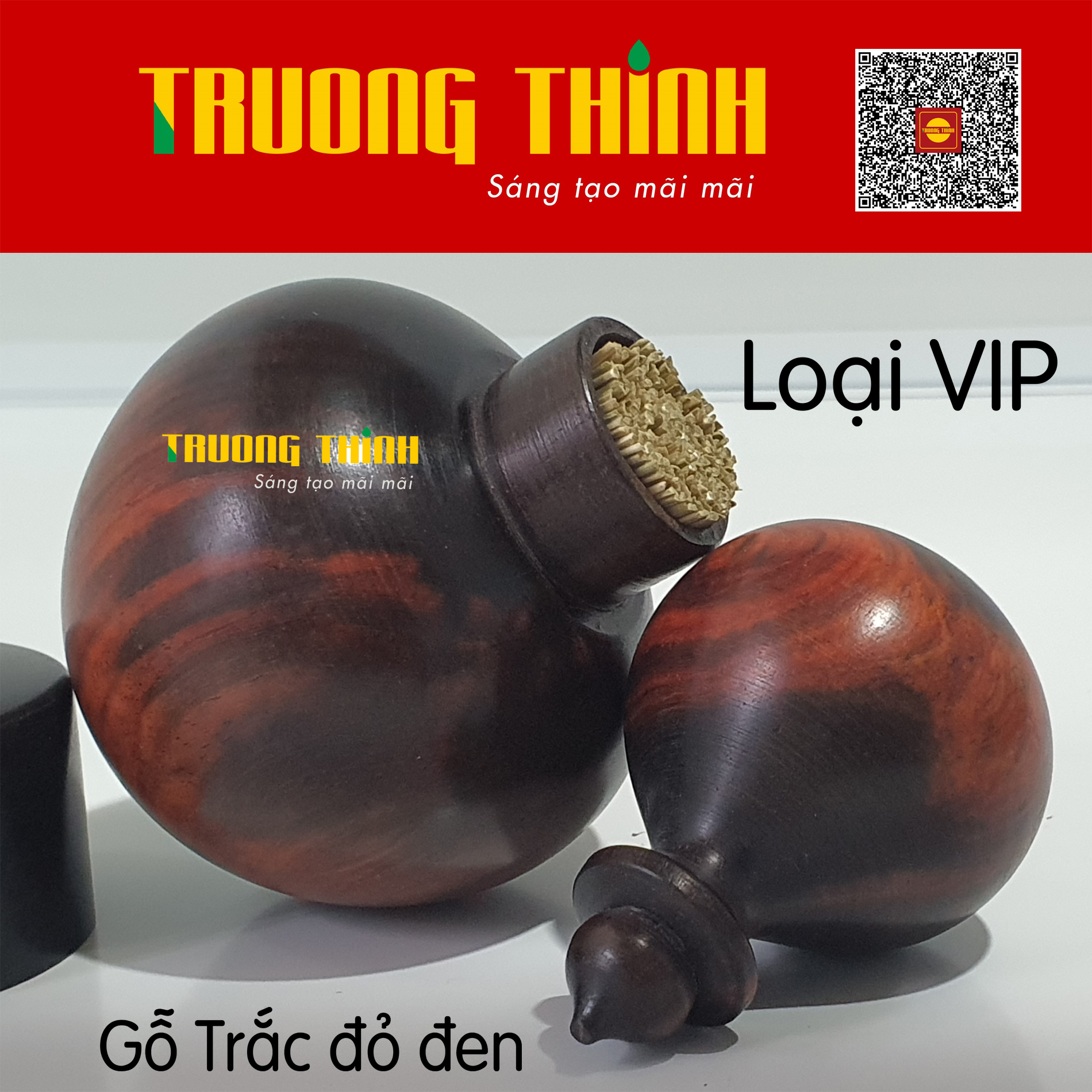 Lọ Hộp Đựng Tăm Bằng Gỗ Trắc Đỏ Đen Cao Cấp Trường Thịnh Tiện Dụng Bền Đẹp Sang Trọng Tiết Kiệm – Hình Hồ Lô Liền Khối.