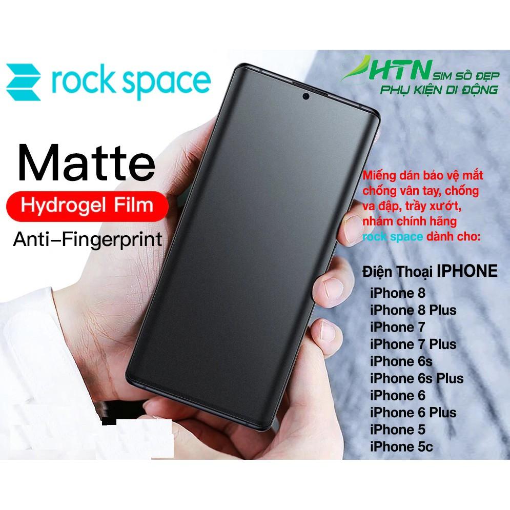 Miếng dán PPF Matte chống vân tay rock space cao cấp dành cho iPhone 7/8, 7 Plus/8 Plus, 6/6s, 6 Plus/ 6s Plus, 5 dán màn hình/ mặt sau lưng điện thoại - Hàng chính hãng
