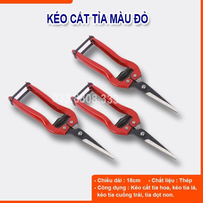 KÉO TỈA CÀNH CÁN ĐỎ - Kéo Cắt Tỉa Cành Cây & Trái Cây Bền Đẹp