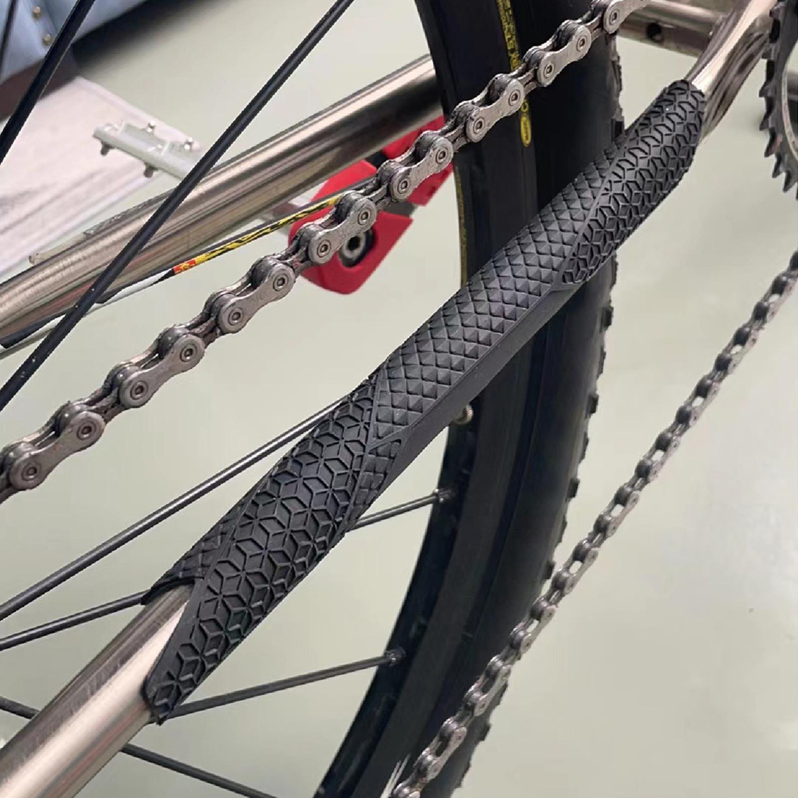 ENLEE Bike Frame Sticker Silicone Chain Protective Guard Sticker Bicycle Chainstay Protector Pad