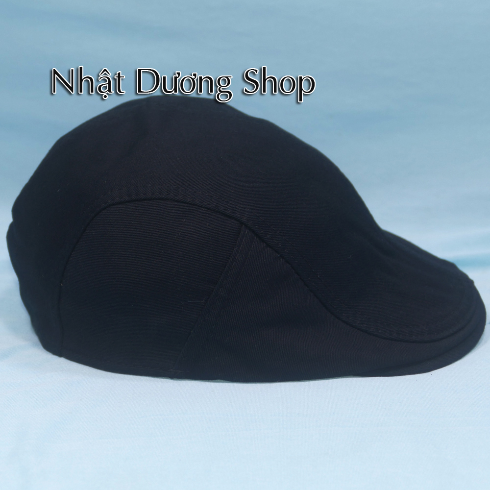 Nón Nón mỏ vịt, Nón Beret, Mũ bê rê bít đuôi vòng đầu từ 55-58cm thêu chữ