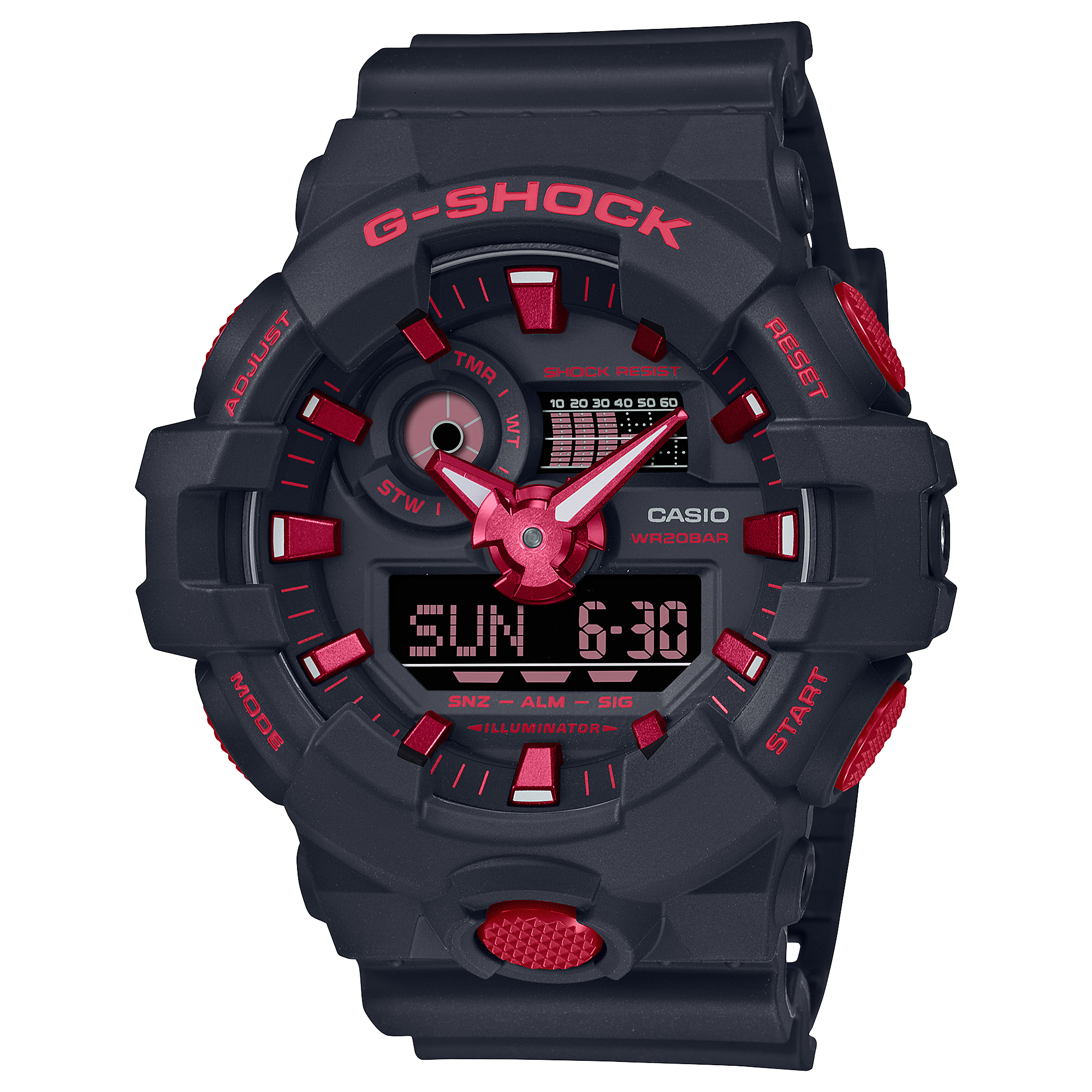 Đồng Hồ Casio Nam G-Shock dây nhựa GA-700BNR-1ADR