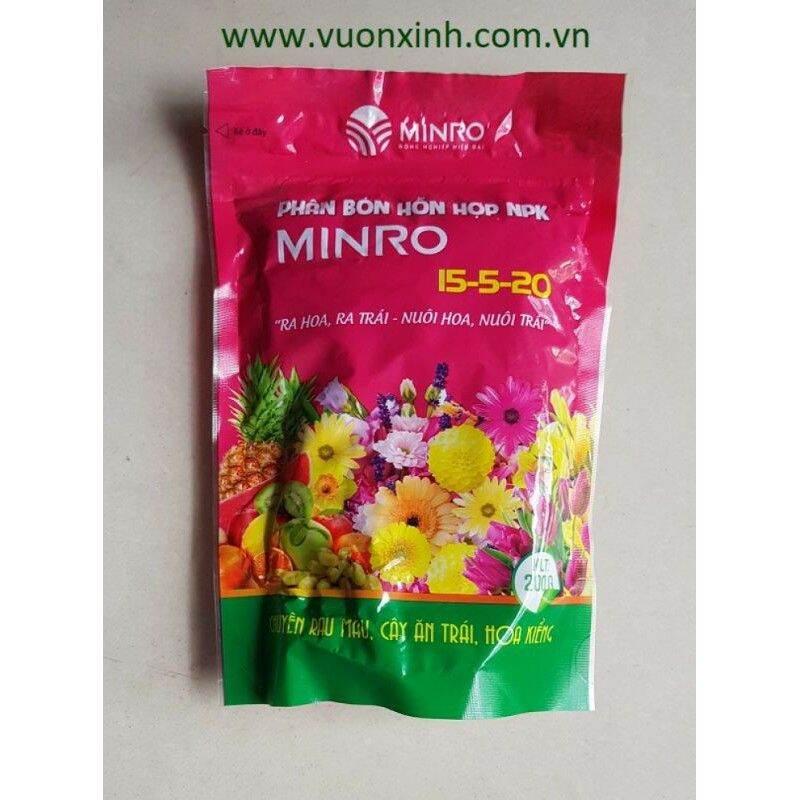 PHÂN BÓN HỖN HỢP NPK MINRO 15-5-20“RA HOA, RA TRÁI - NUÔI HOA, NUÔI TRÁI”