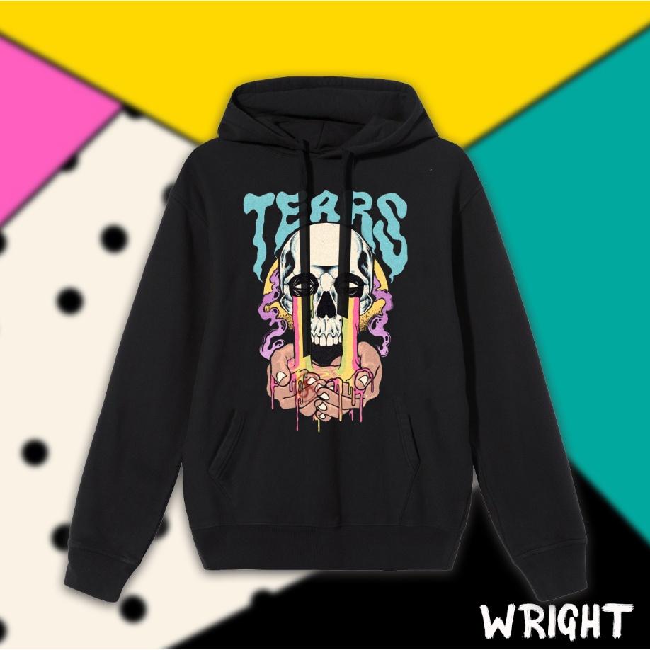 Áo hoodie Wright đầu lâu tears skull hiphop unisex