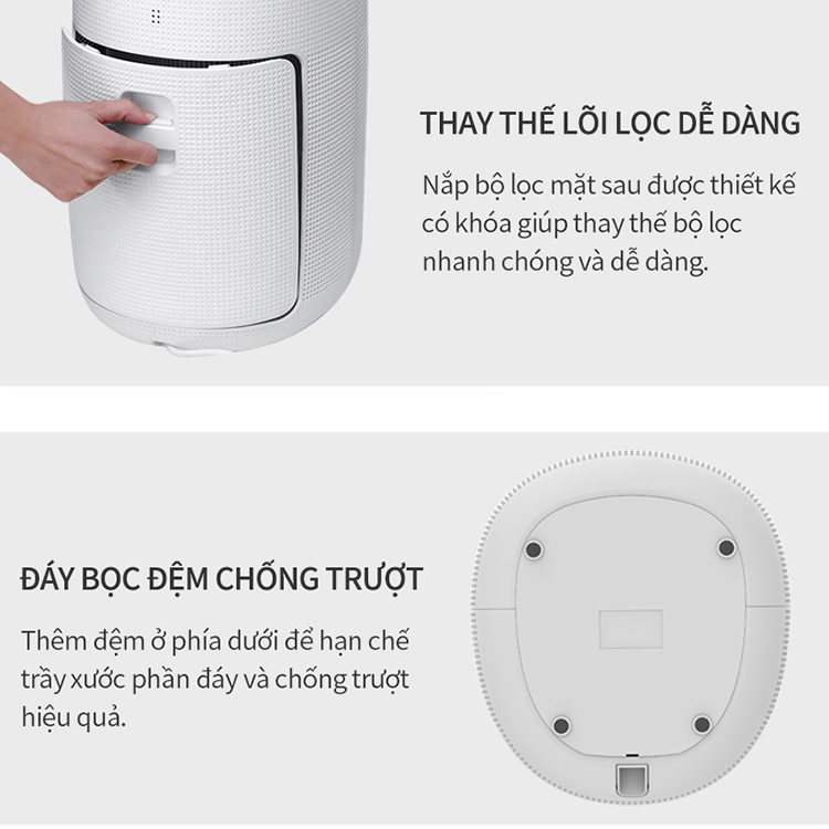 Máy lọc không khí Lock&lock Air purifier ENP124WHT (50W) Màu trắng - Hàng chính hãng