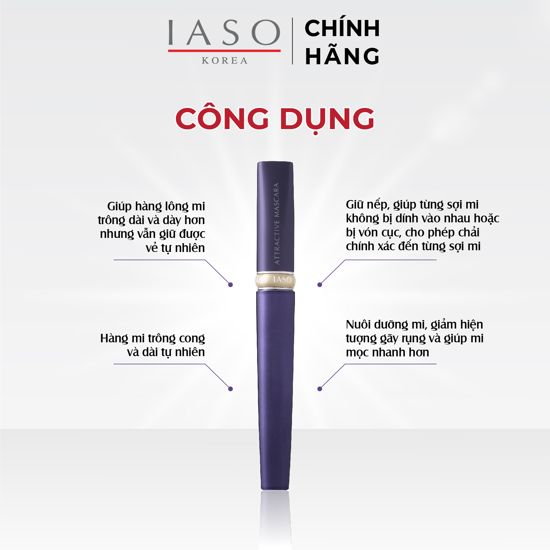 I38 Chuốt mi IASO Attractive Mascara (Curling)